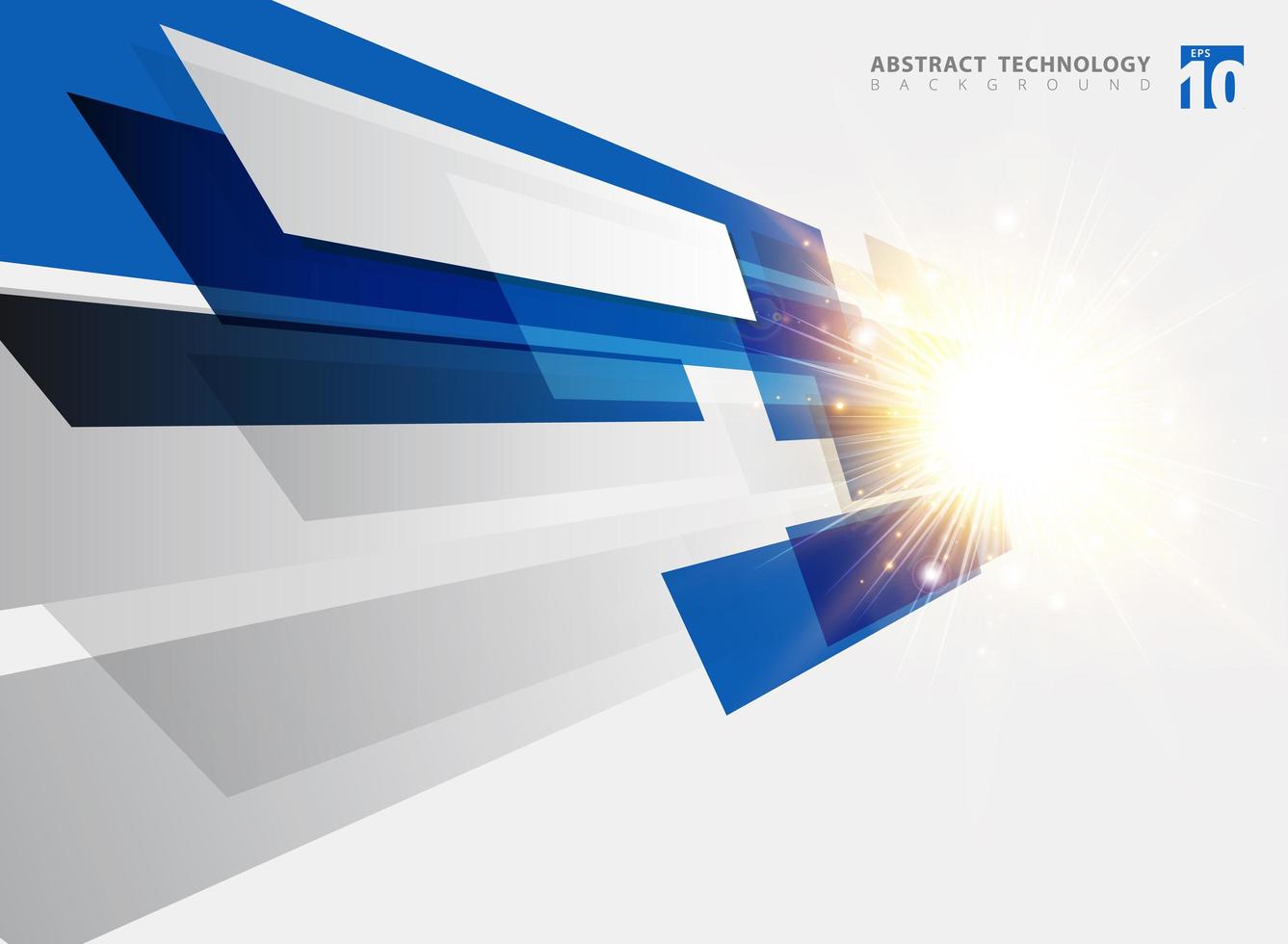 Abstract technology geometric blue motion background light explosion vector