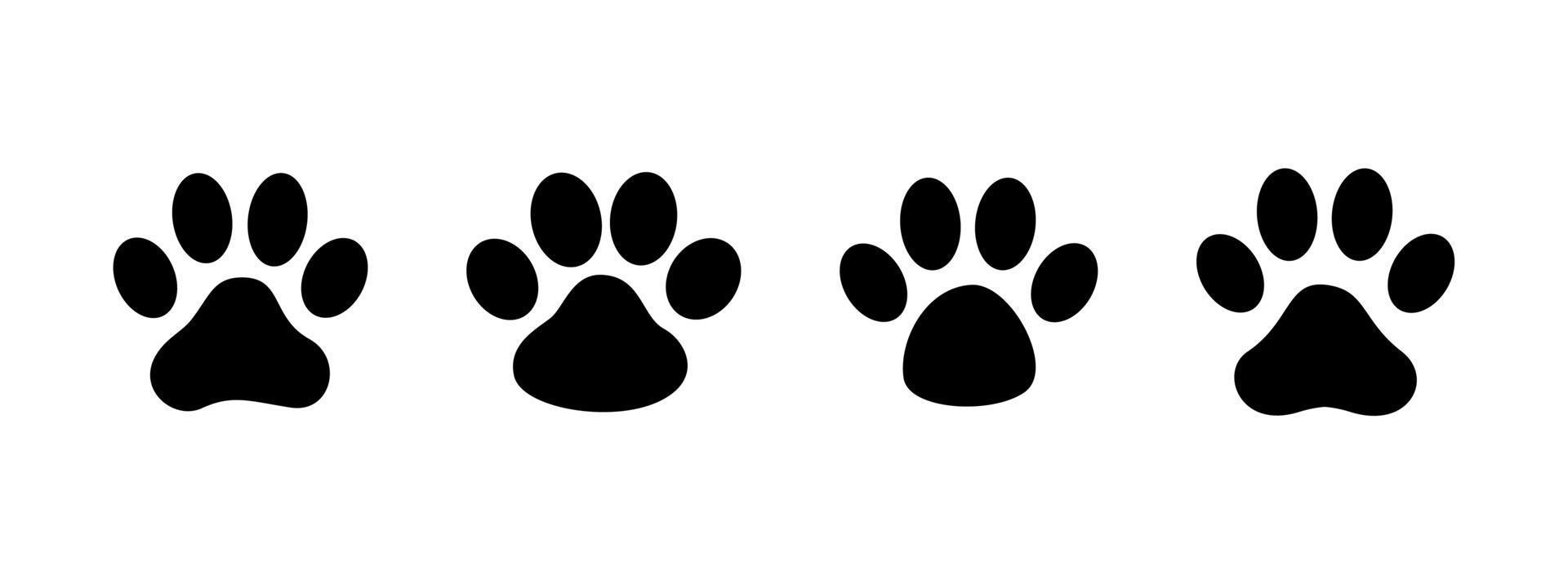Dog and cat paw prints collection. Free vector 3206601 Vector Art at