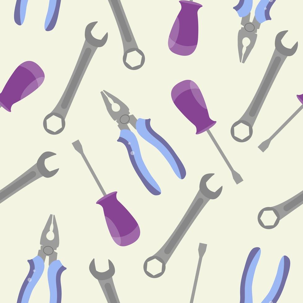 Seamless Pattern with Repair and work tools vector