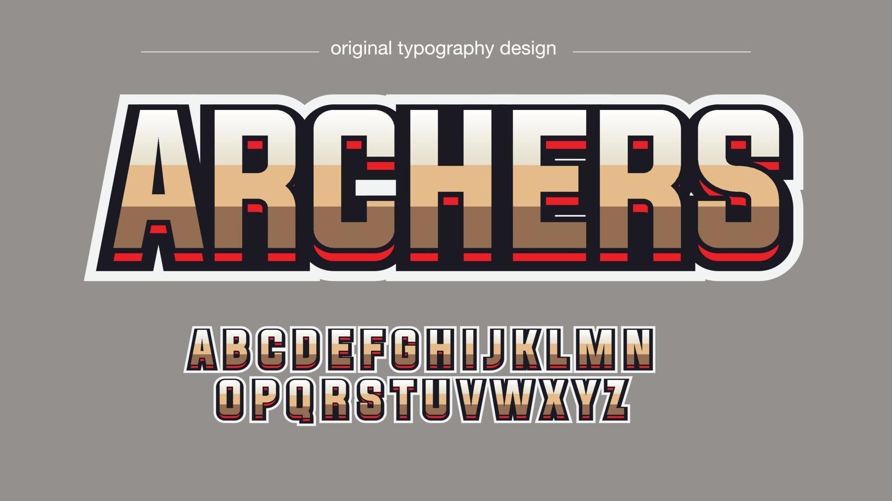 golden stripes modern sports team typography style vector