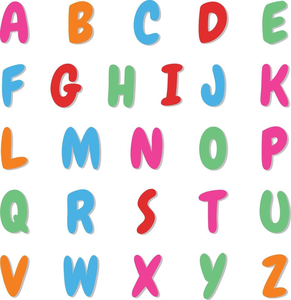 Letters, Alphabet for Kids, Children vector