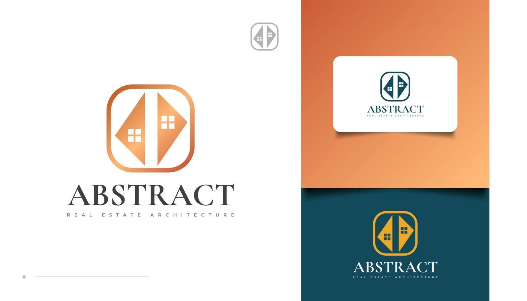 Abstract Gold Real Estate Logo Design 3206801 Vector Art at Vecteezy