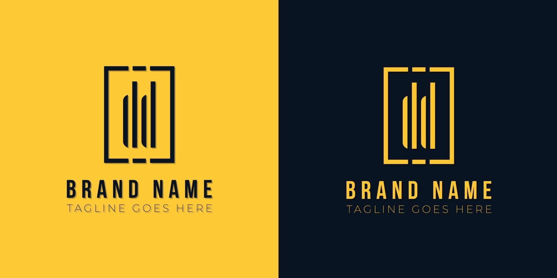 Minimal abstract initial letter DD logo. vector