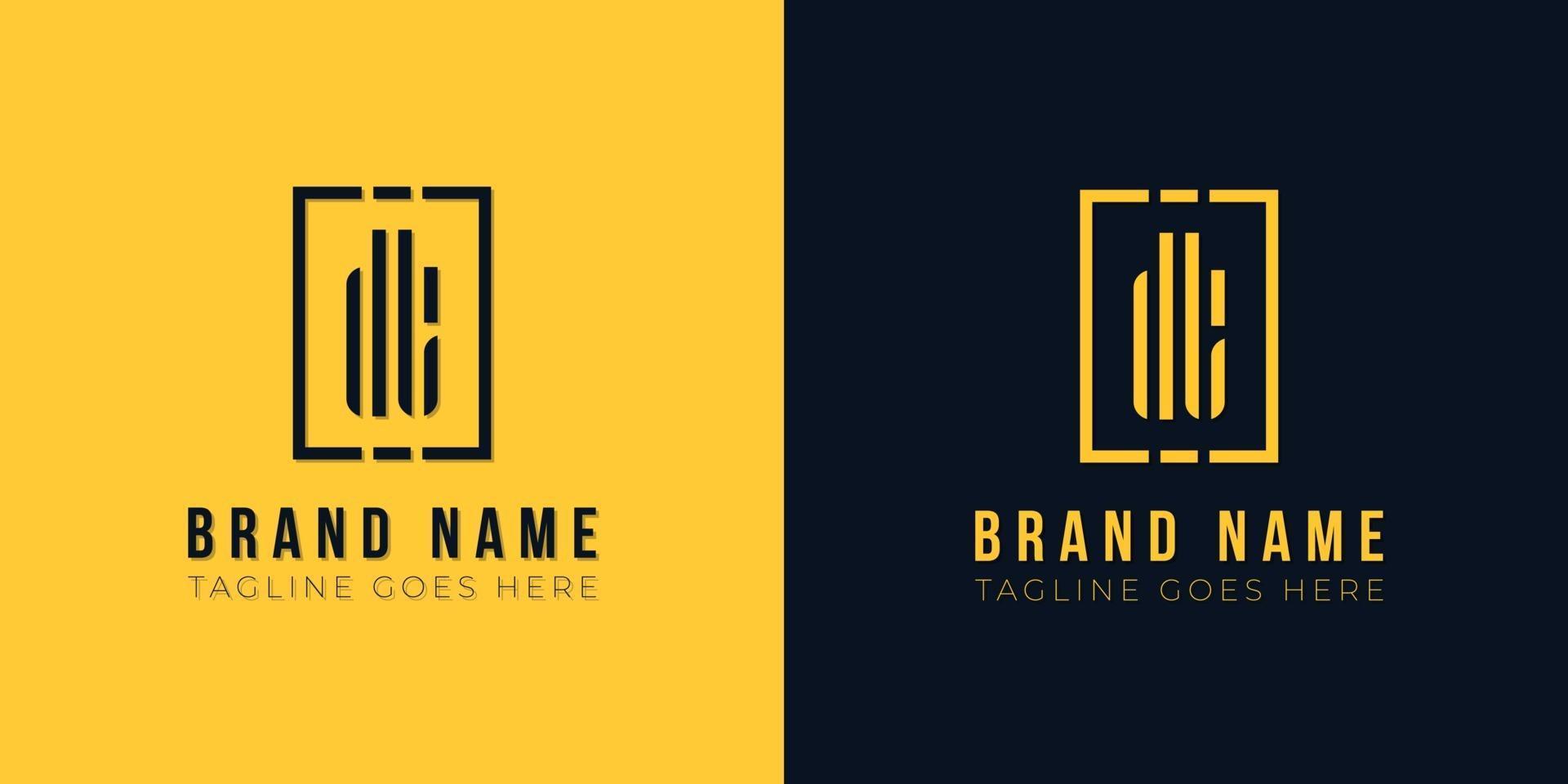 Minimal abstract initial letter DT logo. vector