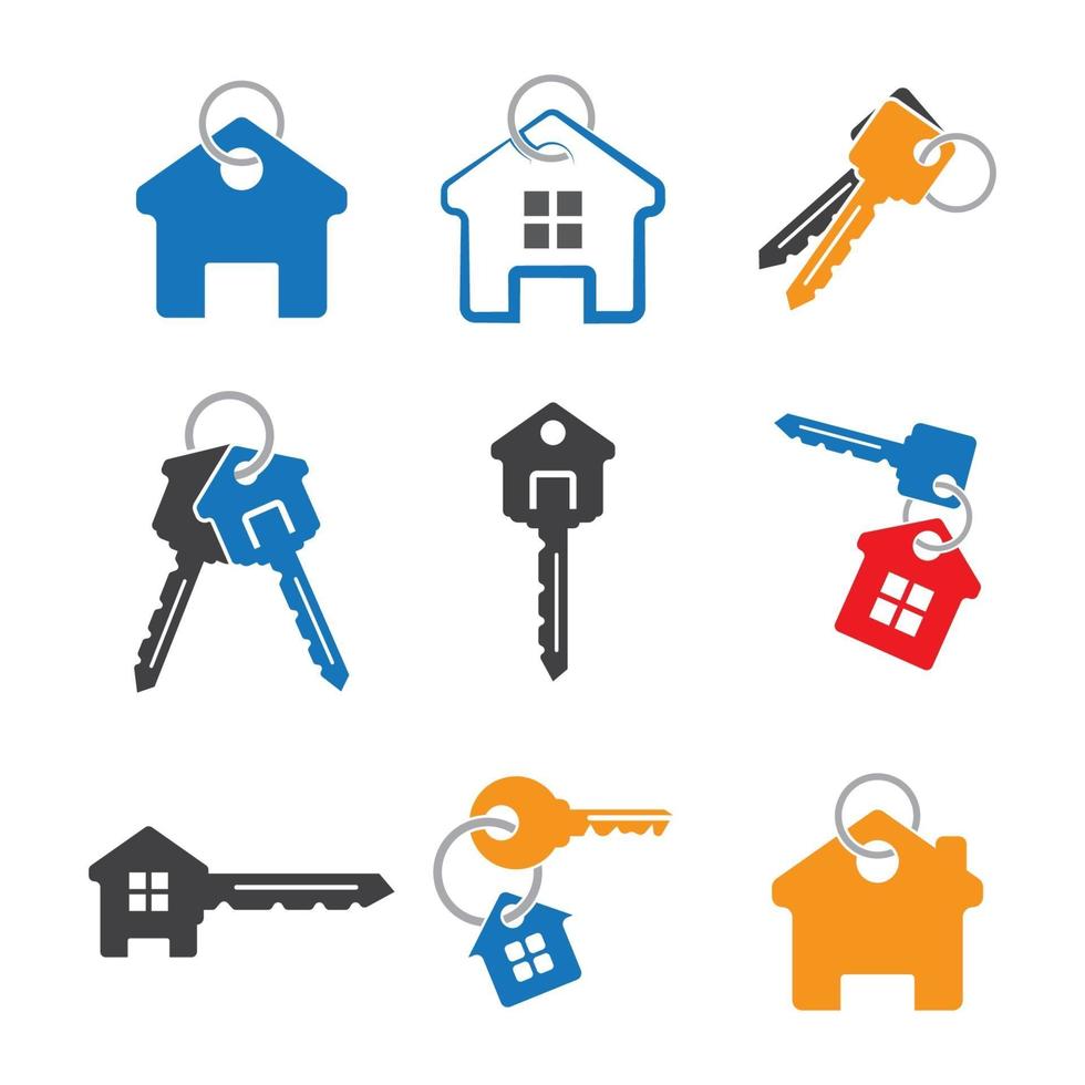 House key logo design vector