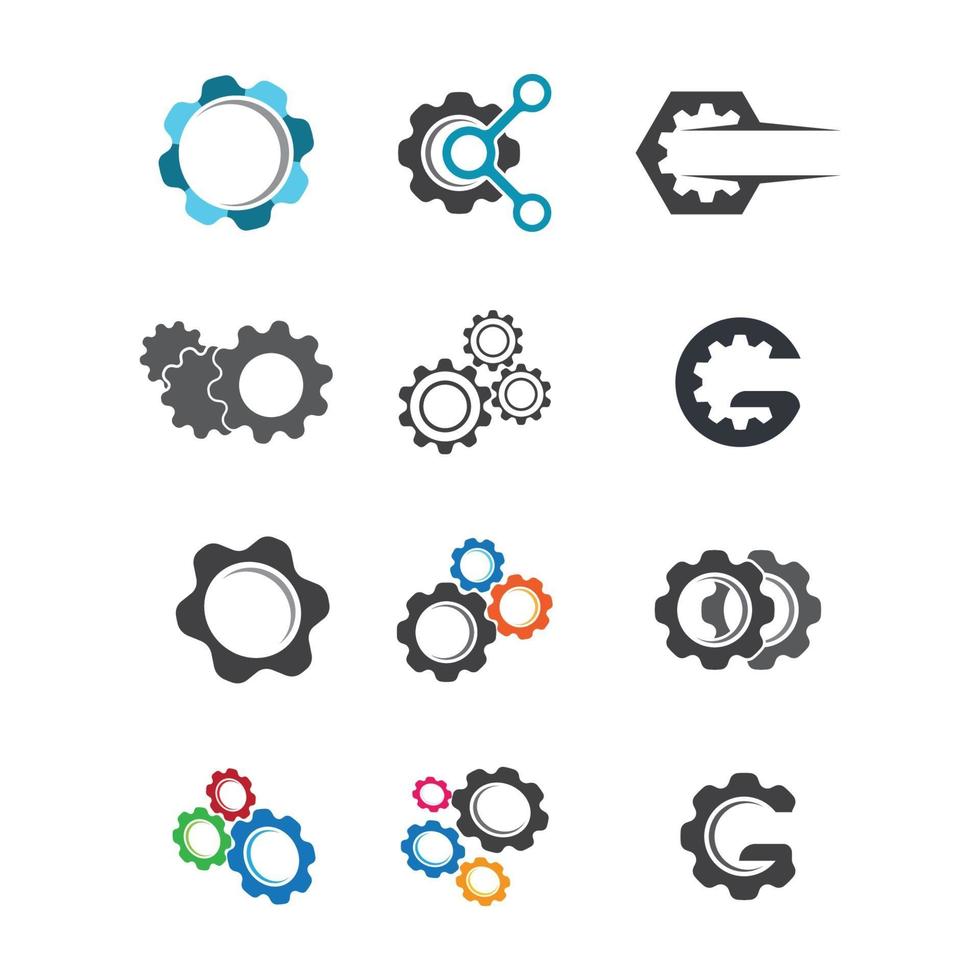 Gear logo images vector