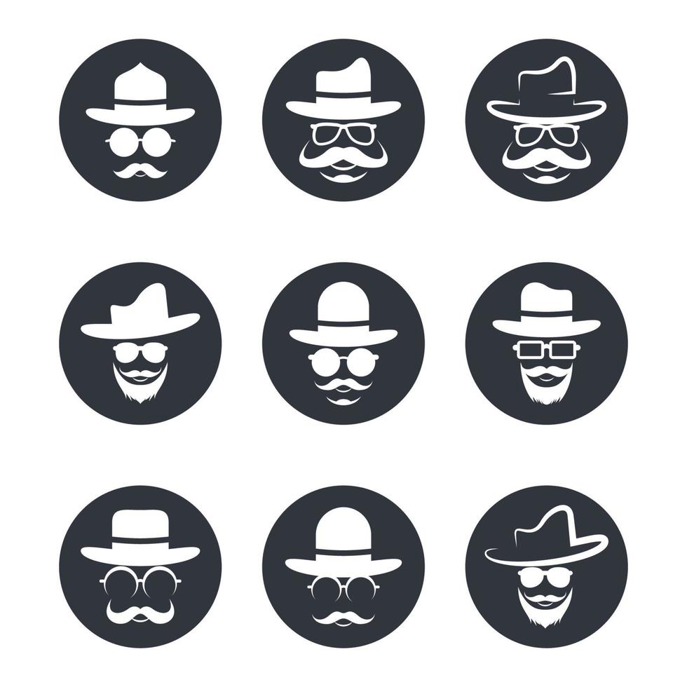 Man face character symbol illustration vector