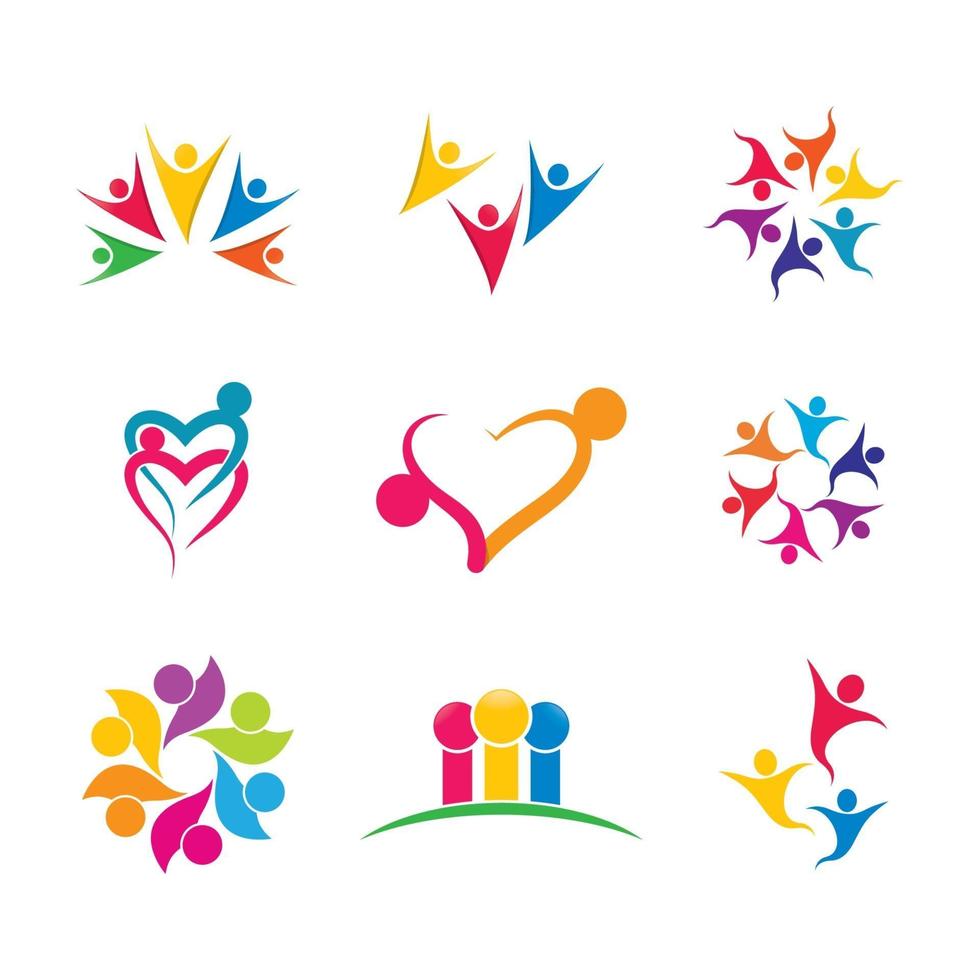 Community care logo images design vector