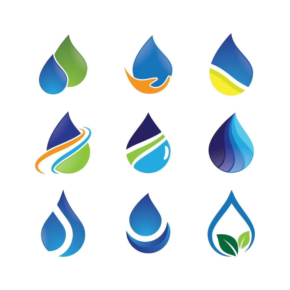 Water drop logo images vector