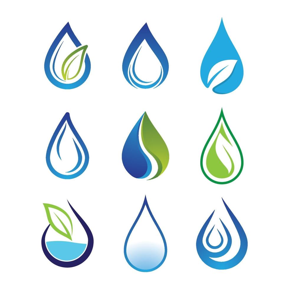 Water drop logo images vector