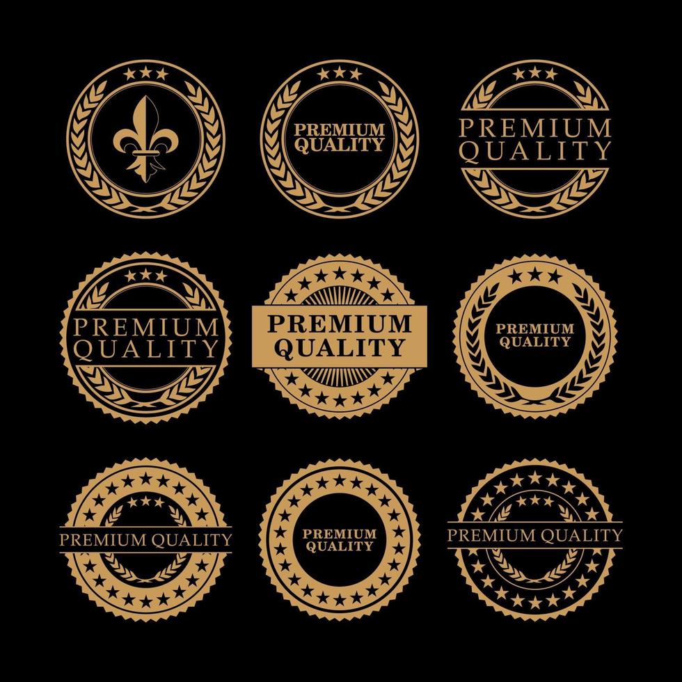 Premium Quality Badge Gold vector