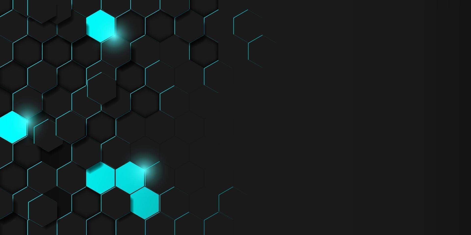 abstract black blue Hexagon texture sports vector