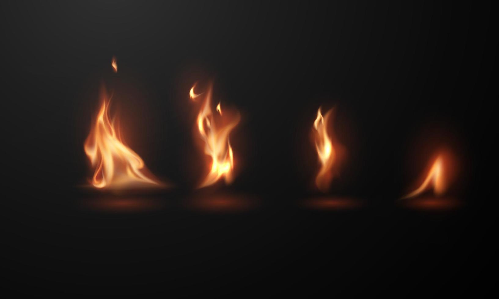 fire flames Burning red hot sparks realistic abstract background vector