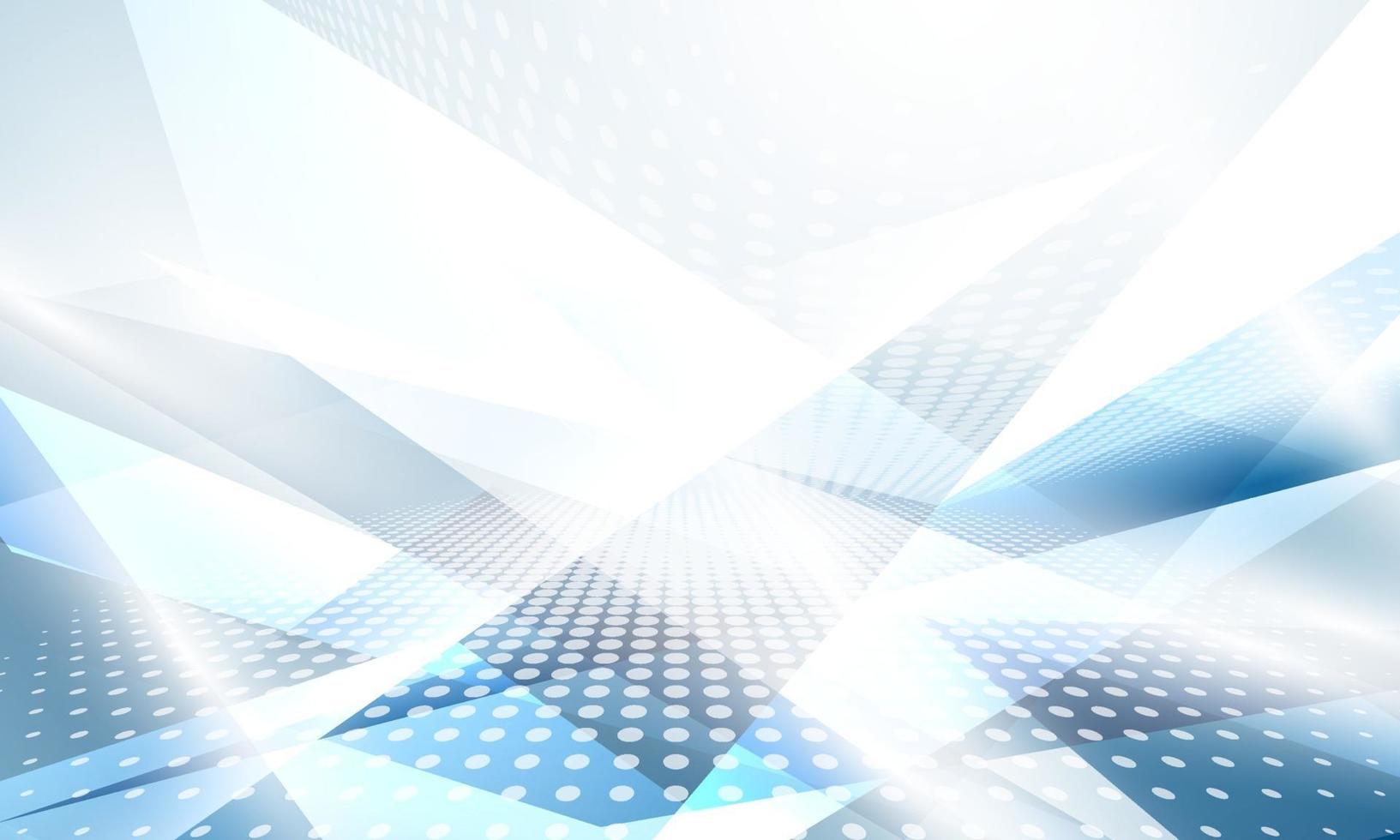 Abstract white blue background poster with dynamic. technology network vector