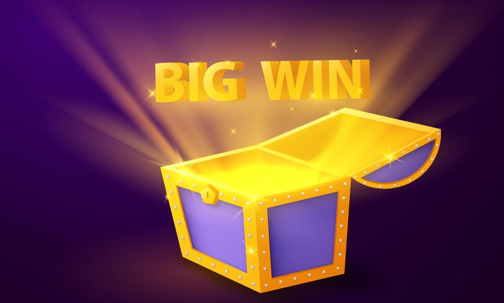 treasure chest Big win Casino Luxury vip Celebration party Gambling vector