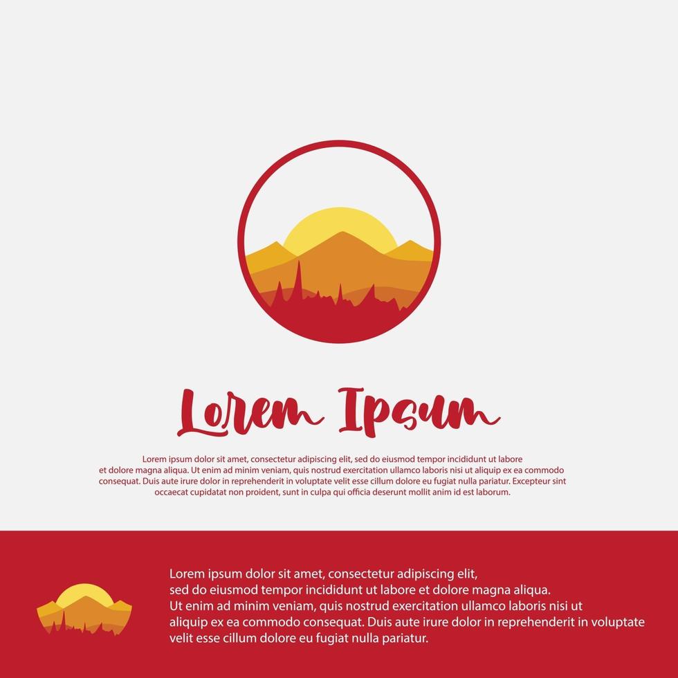 mountain adventure logo vector