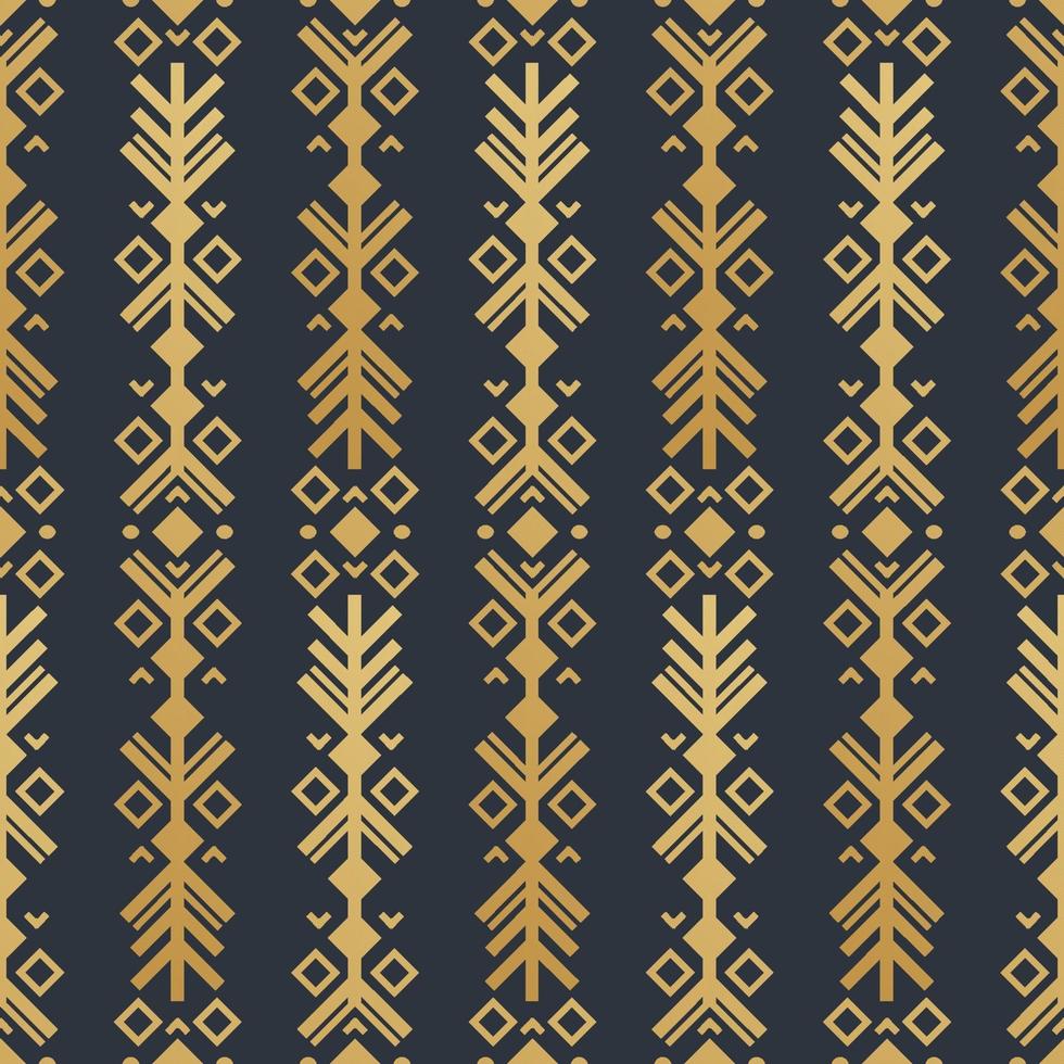 Navajo gold elements seamless patterns and abstract aztec elements vector
