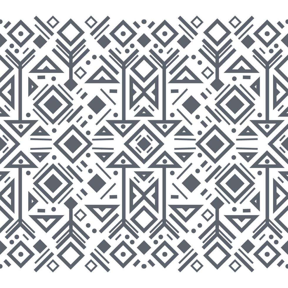 Navajo black and white seamless patterns vector
