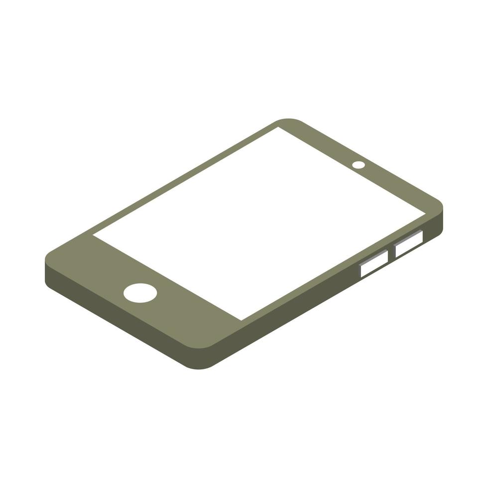 Isometric smartphone on a white background vector