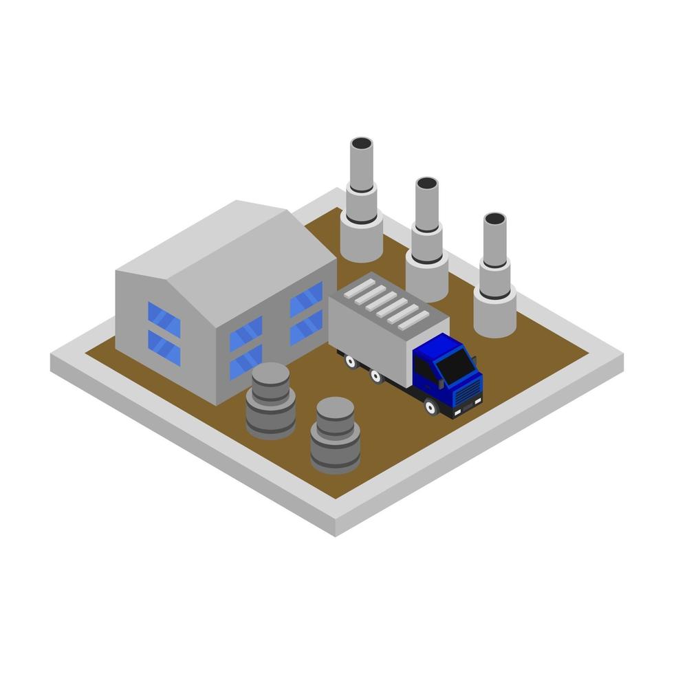 Isometric industry on a white background vector