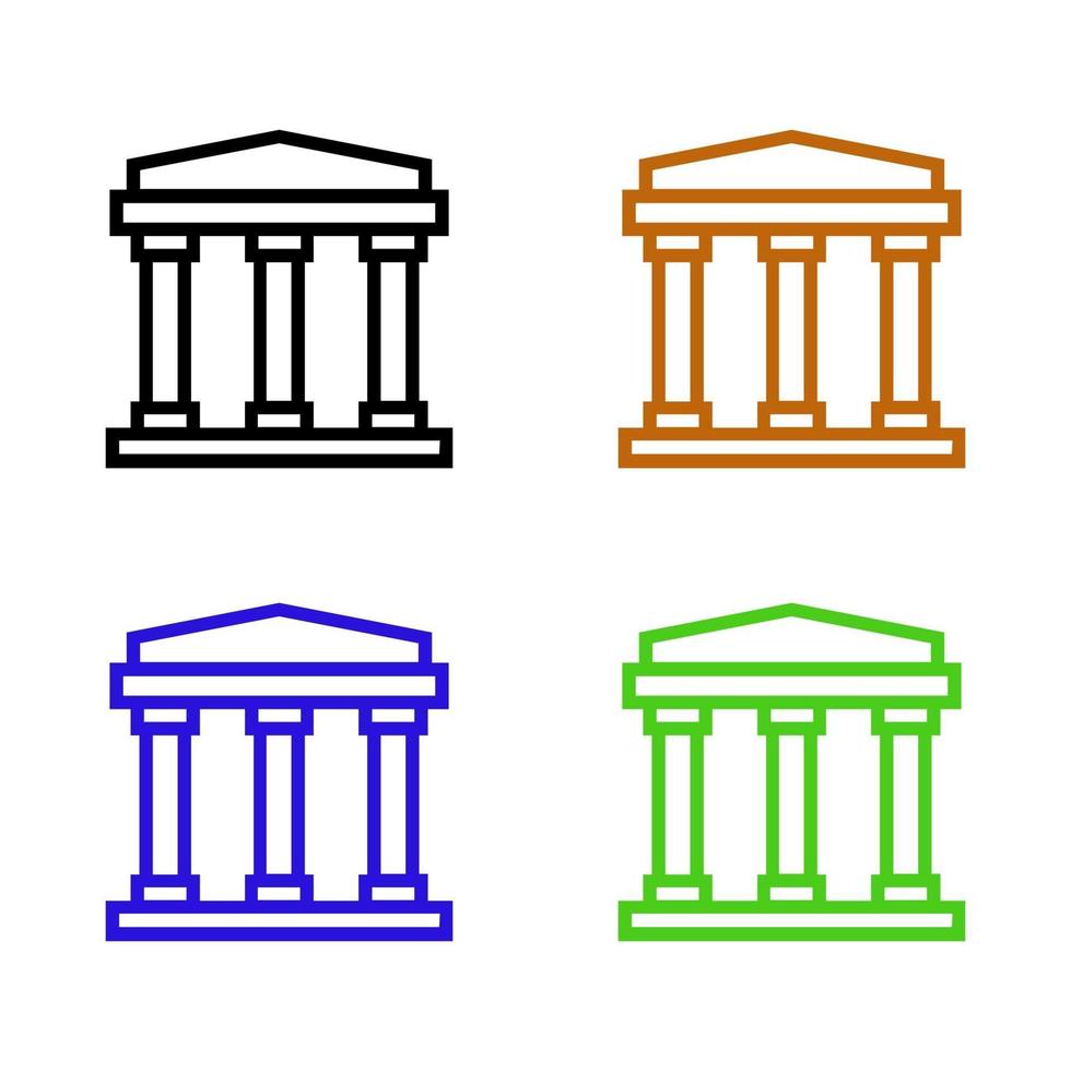 Bank illustrated on a white background vector