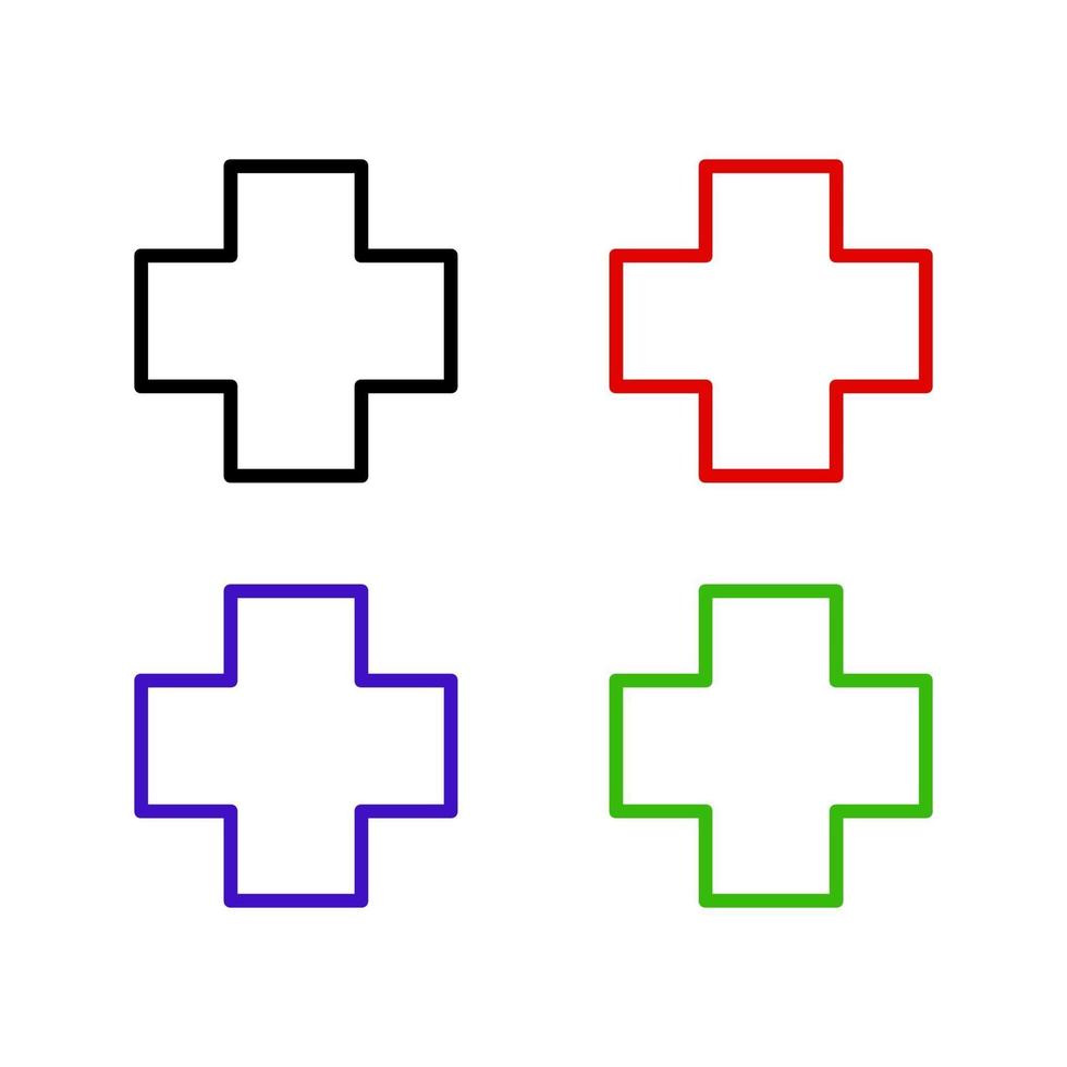 Medical cross illustrated on a white background vector