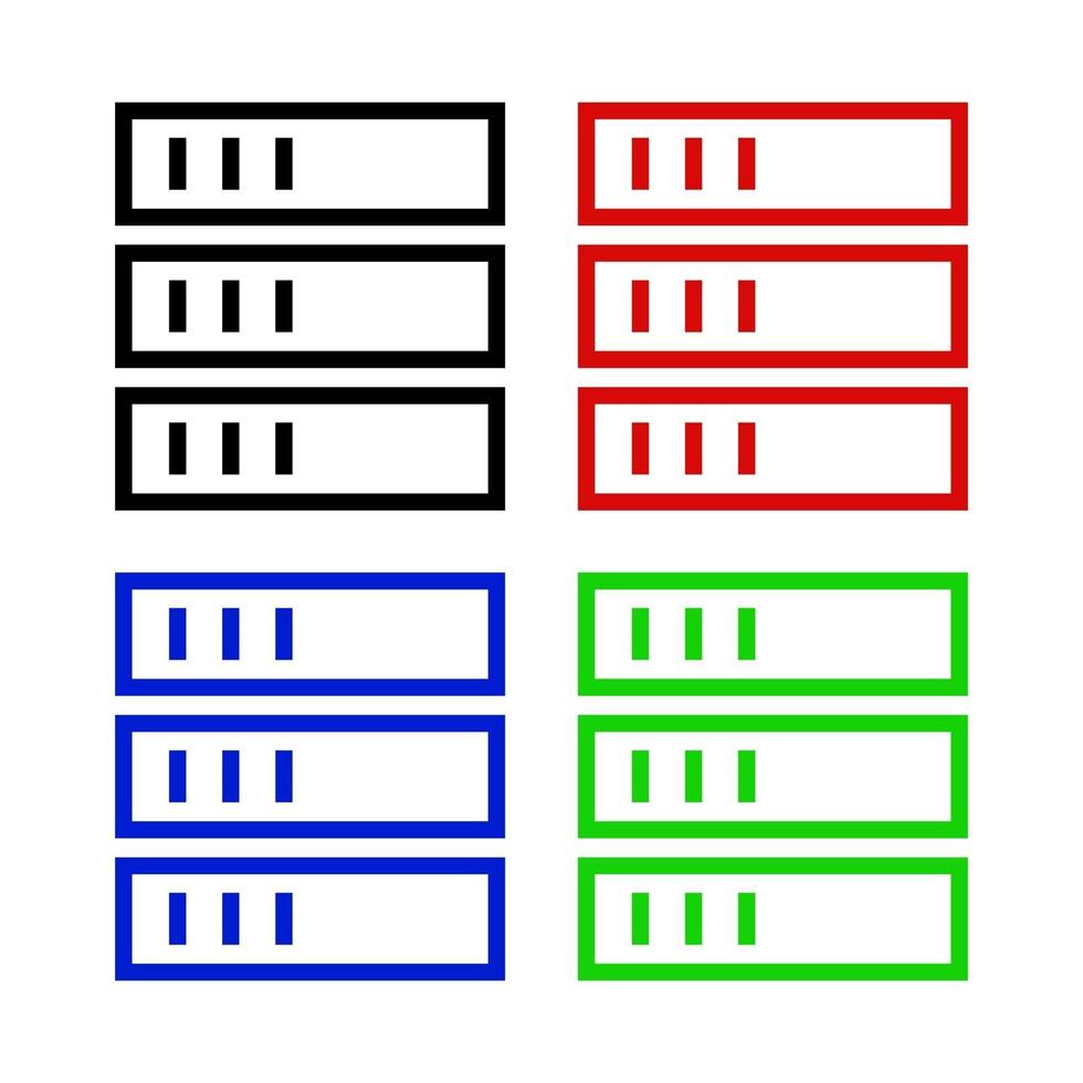 Server illustrated on a white background vector