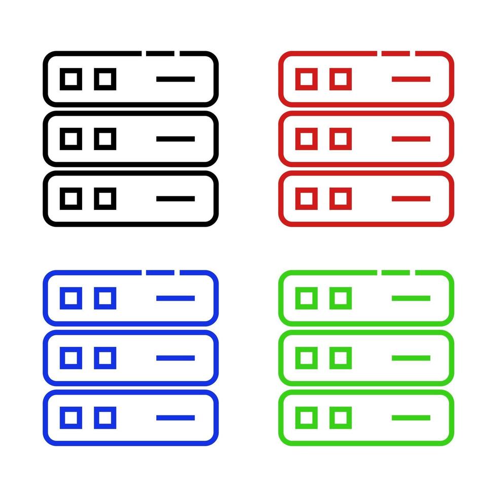 Server illustrated on a white background vector