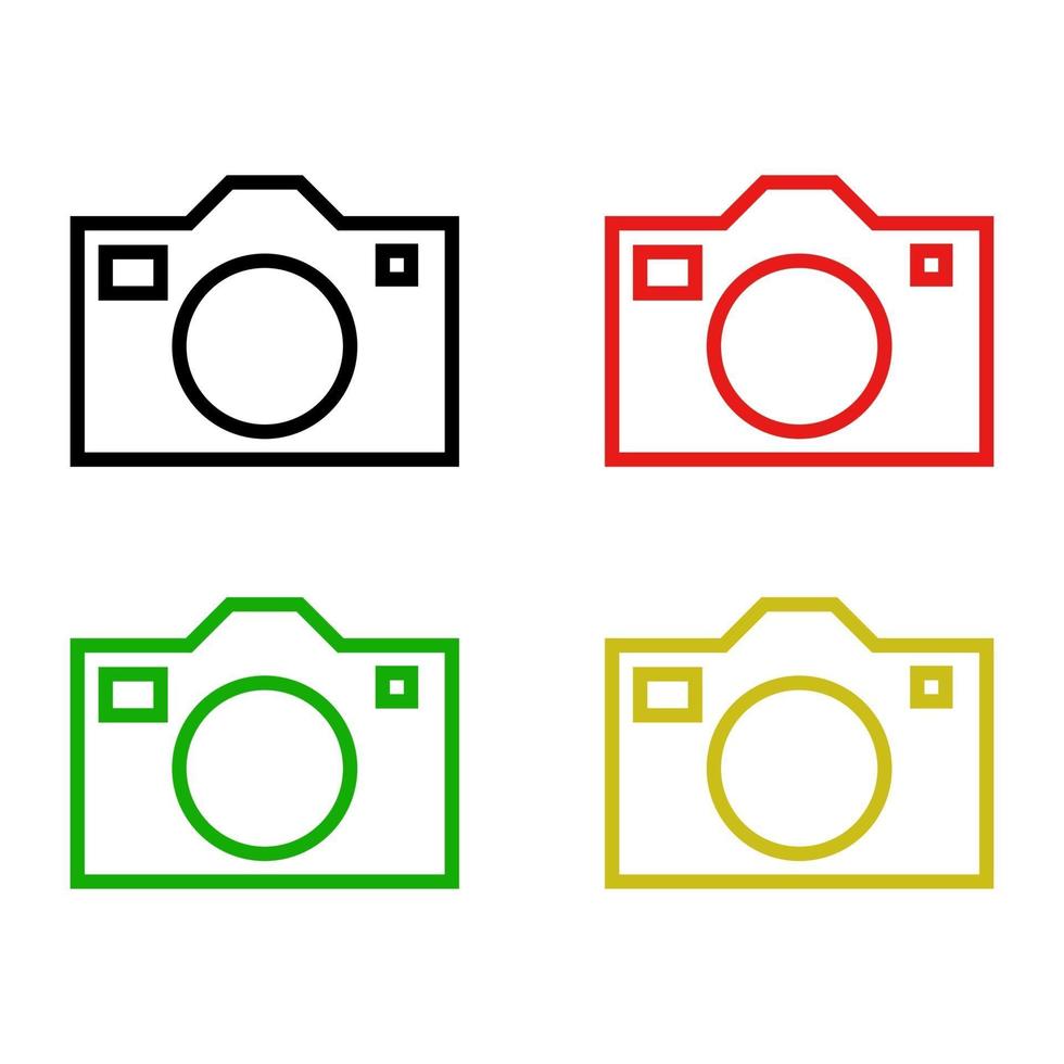 Photo camera illustrated on a white background vector