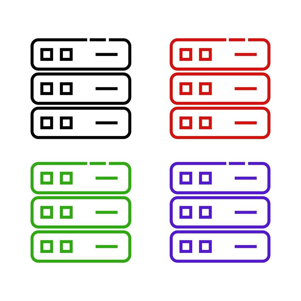 Server illustrated on a white background vector
