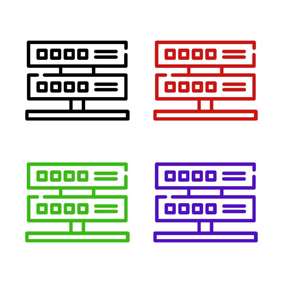 Server illustrated on a white background vector