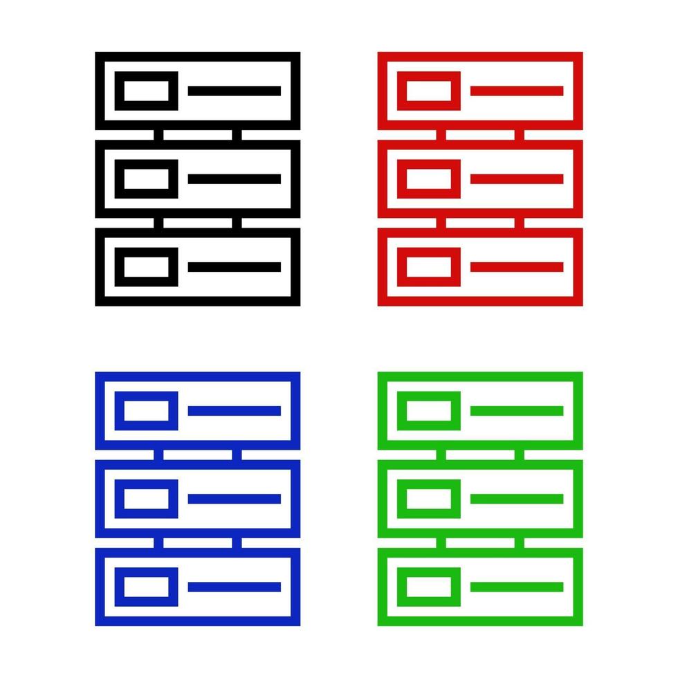 Server illustrated on a white background vector