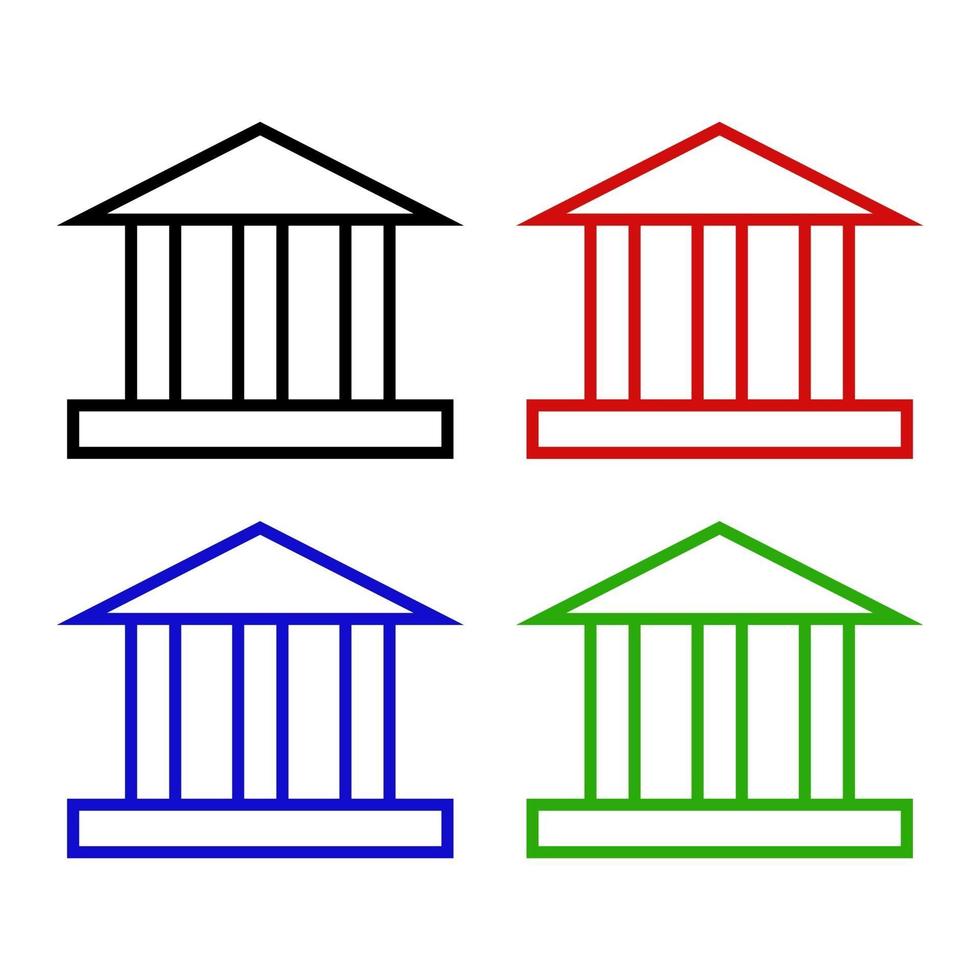 Bank illustrated on a white background vector