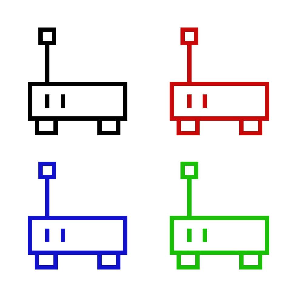 Router illustrated on a white background vector
