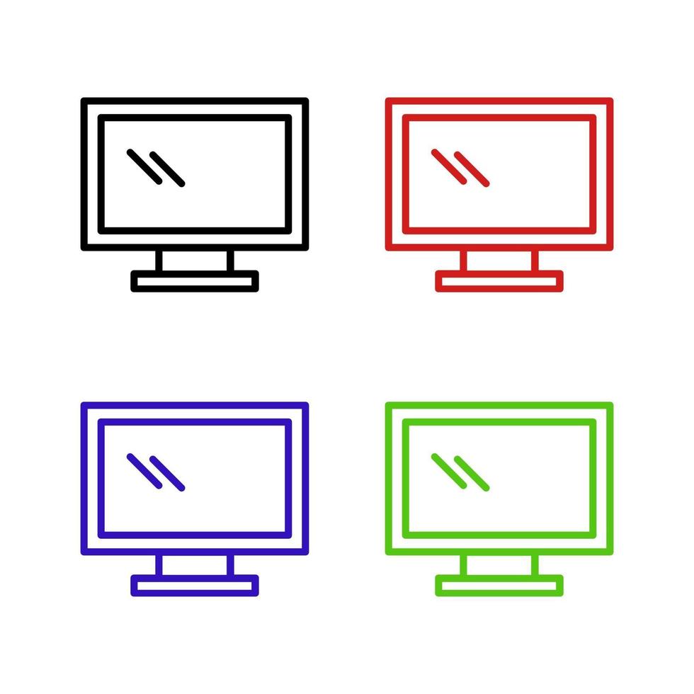 Computer illustrated on white background vector