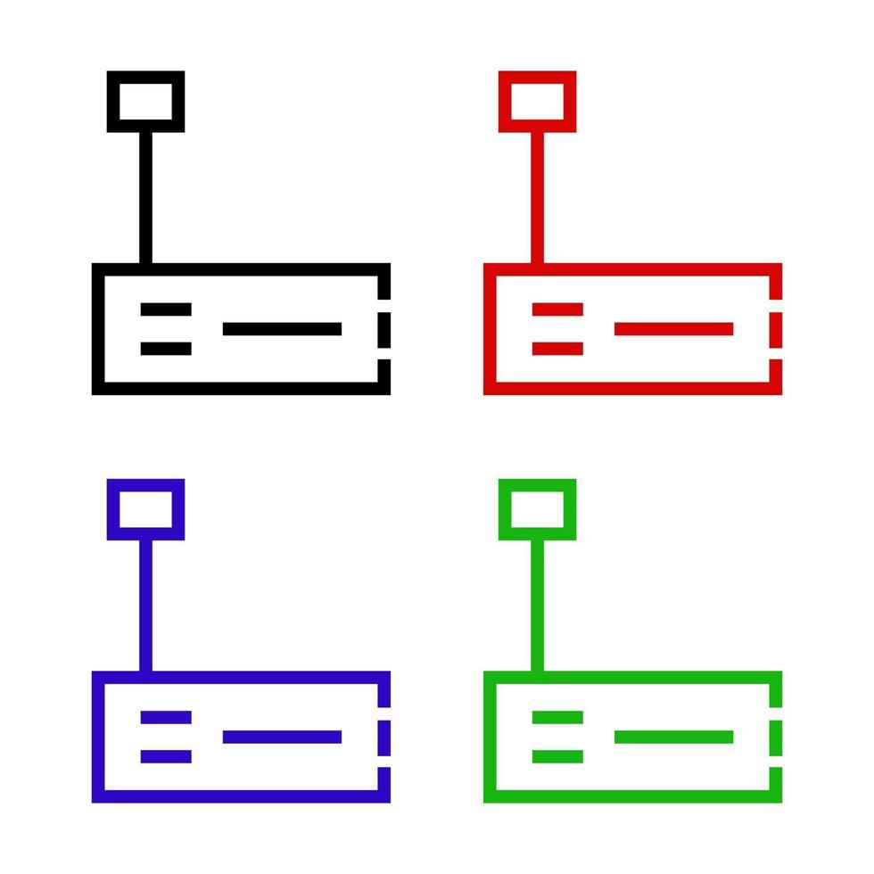 Router illustrated on a white background vector