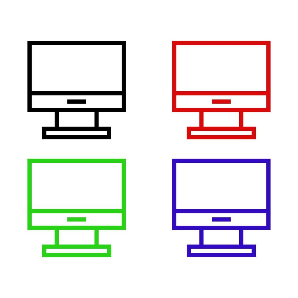 Computer illustrated on white background vector