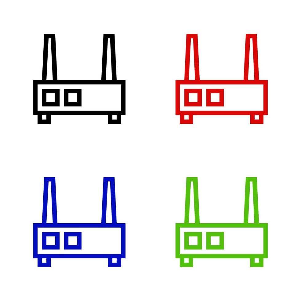 Router illustrated on a white background vector