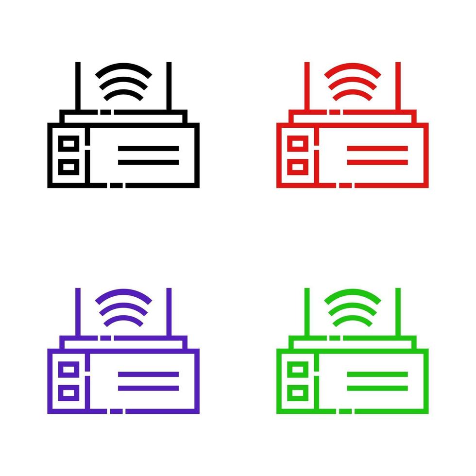 Router illustrated on a white background vector