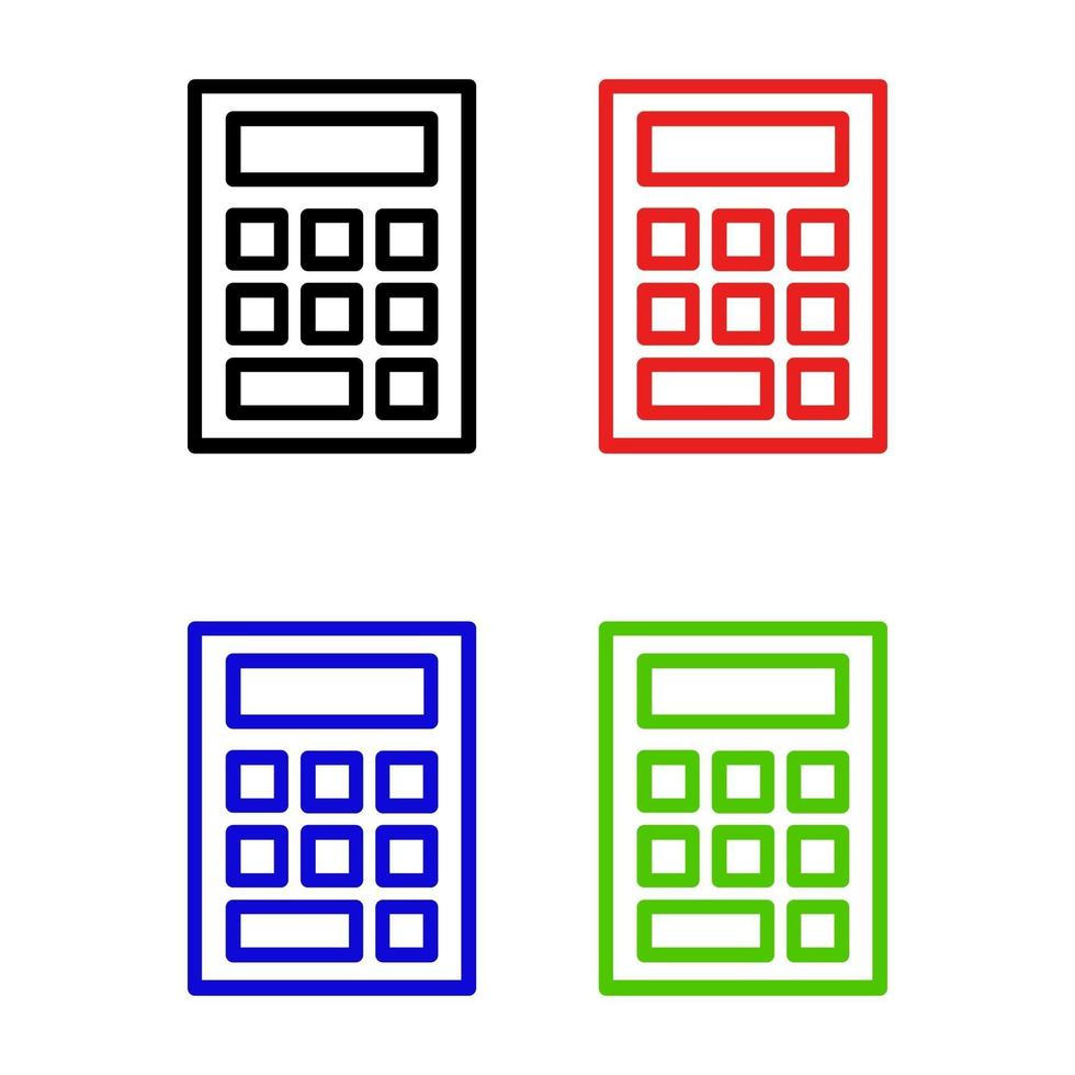 calculadora ilustrada sobre un fondo blanco vector