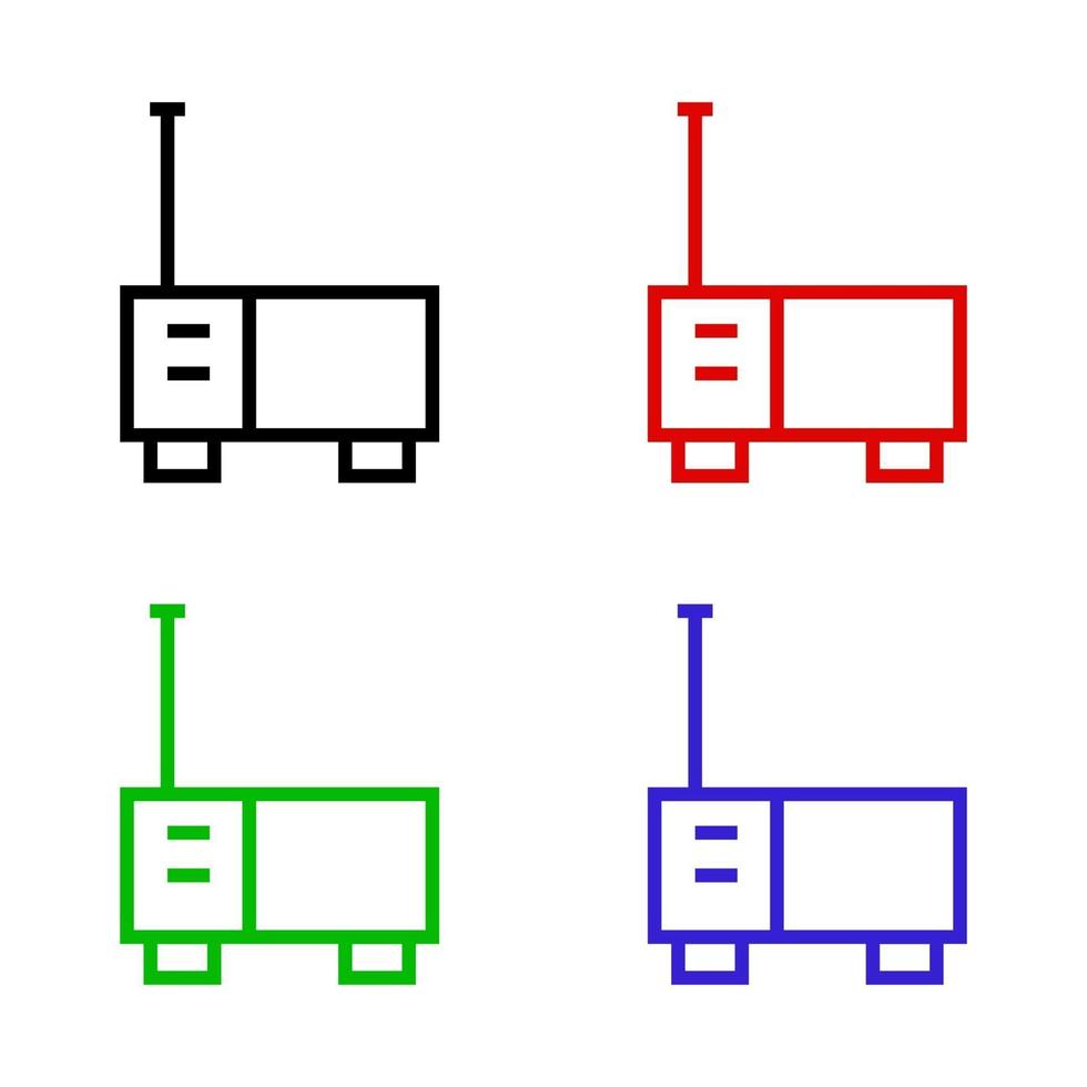 Router illustrated on a white background vector