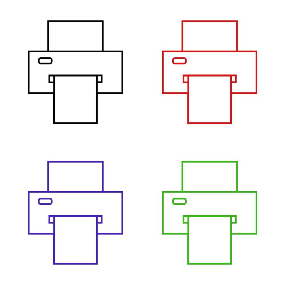 Printer illustrated on a white background vector