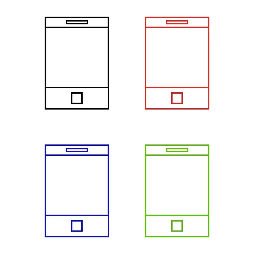 Smartphone illustrated on a white background vector