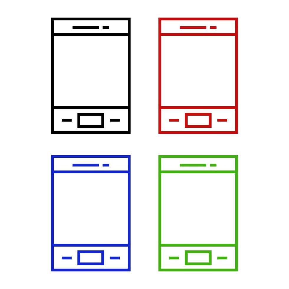 Smartphone illustrated on a white background vector