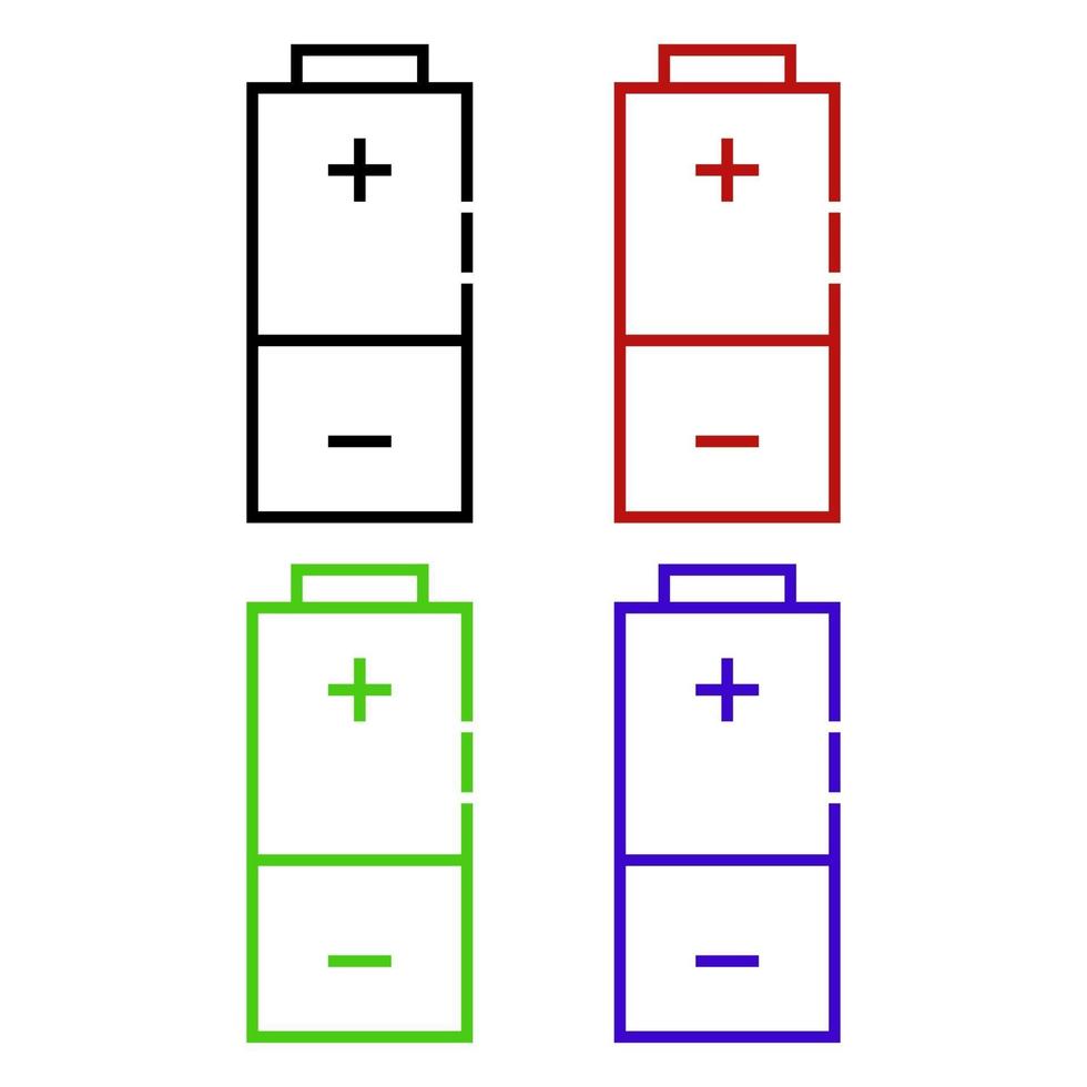 Battery illustrated on a white background vector