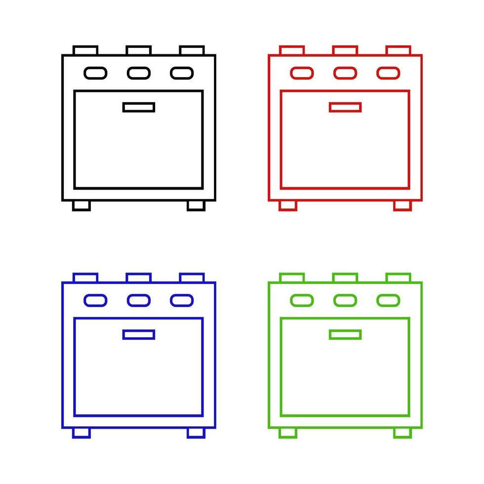 Oven illustrated on a white background vector