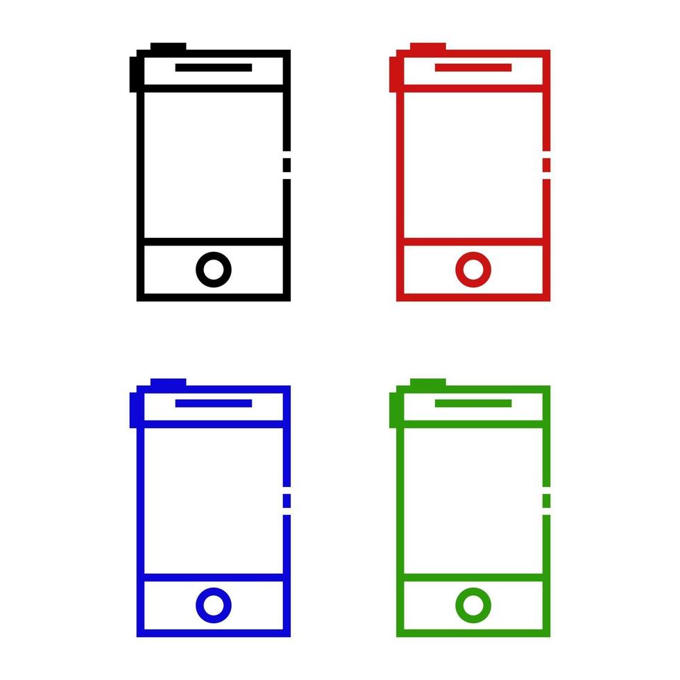 Smartphone illustrated on a white background vector