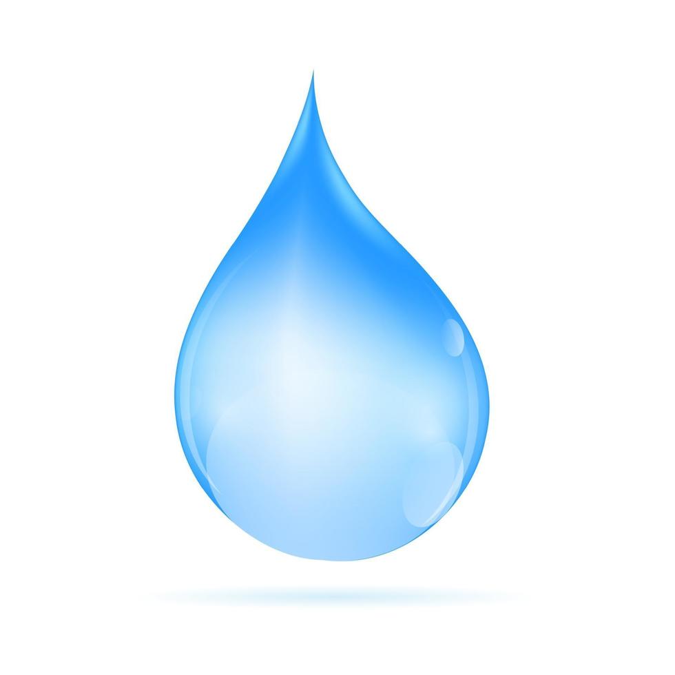 Blue Water Drop Vector Illustration