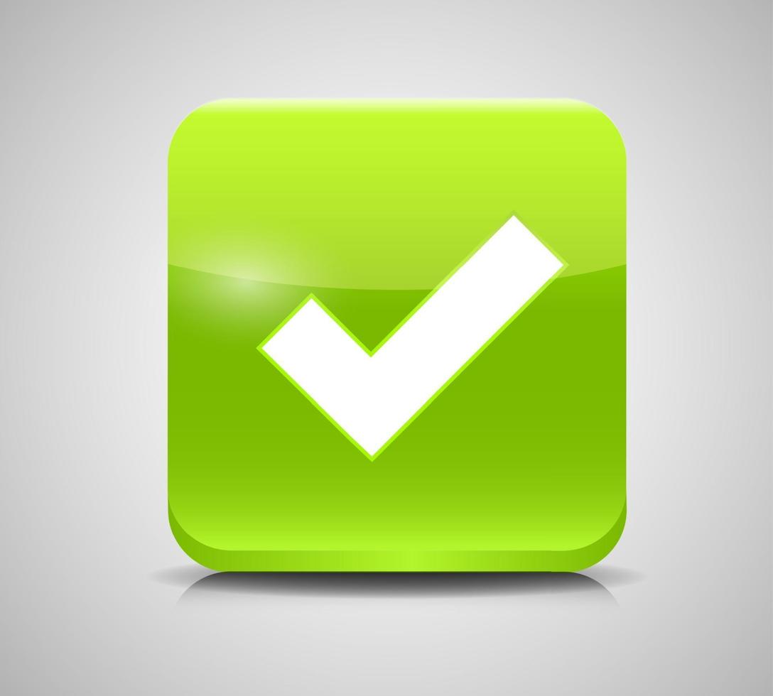 vector iconos de marca de verificación verde