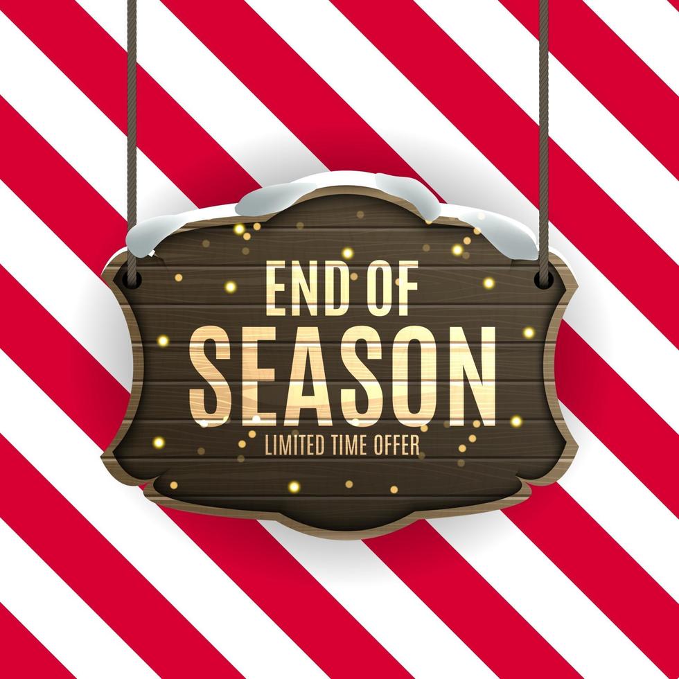 End of Winter Sale Background, Discount Coupon Template. vector